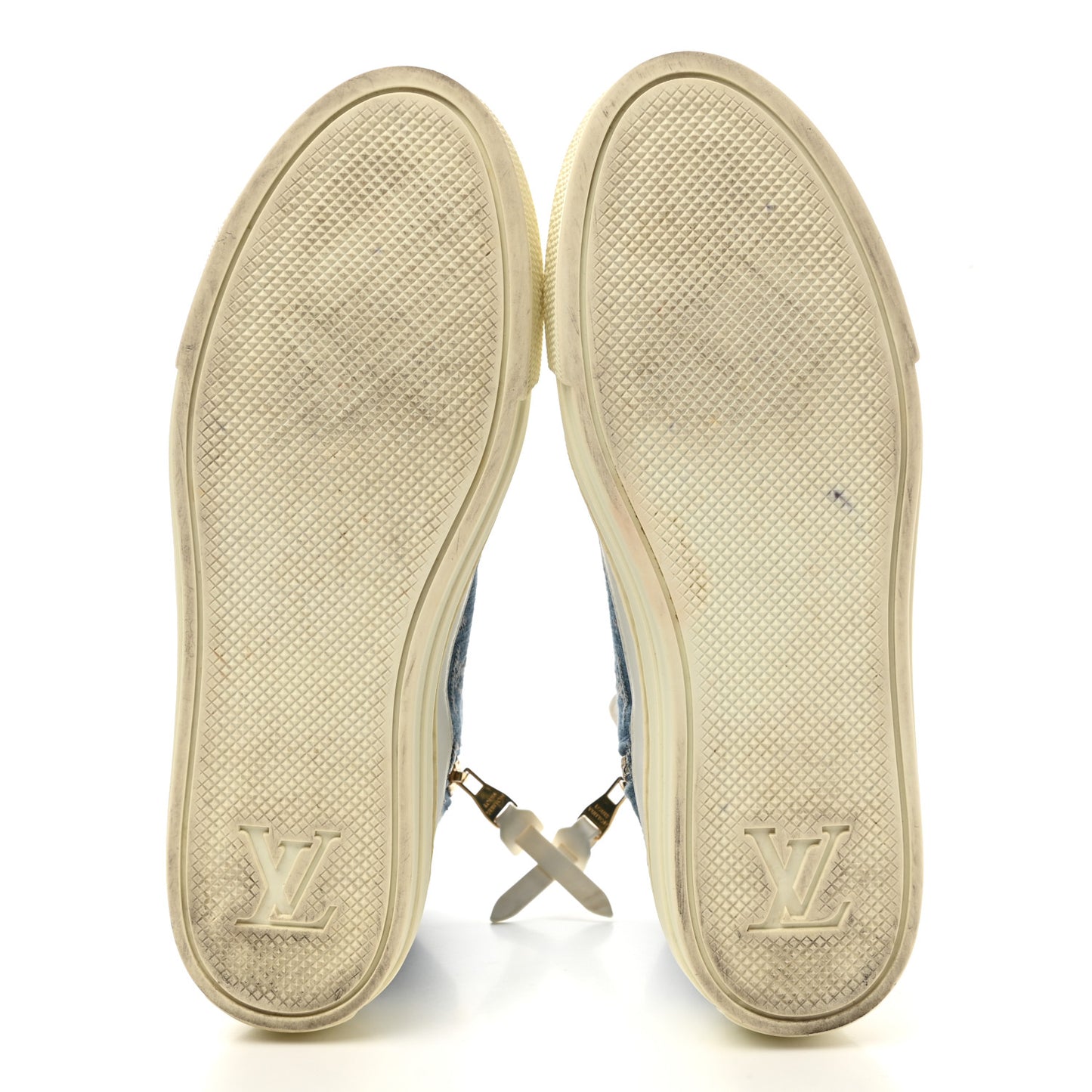Denim Monogram Stellar Sneaker Boots 37 Bleu Jeans Blue