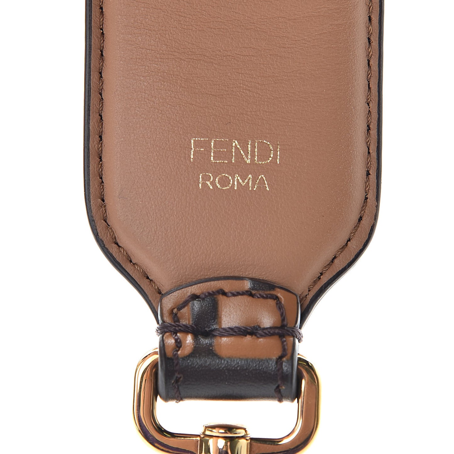 Calfskin FF 1974 Embossed Strap You Tobacco Black