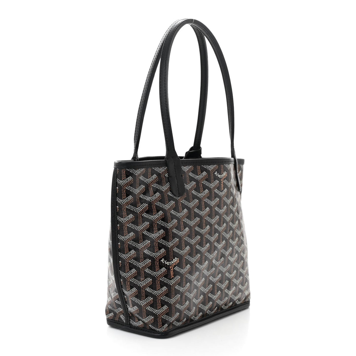 Goyardine Reversible Mini Anjou Black