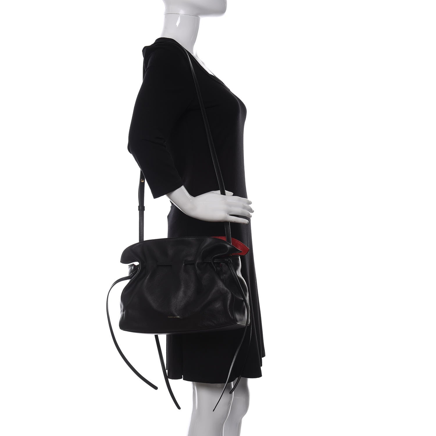 Mansur Gavriel Lambskin Protea Bag Black Flamma 2 of 9
