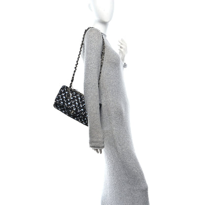 Chanel Denim Woven Medium Flap Light Blue 2 of 11