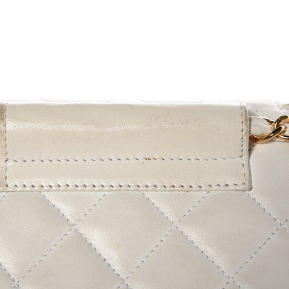 Chanel Lambskin Quilted Flap Waist Belt Bag White 14 of 20