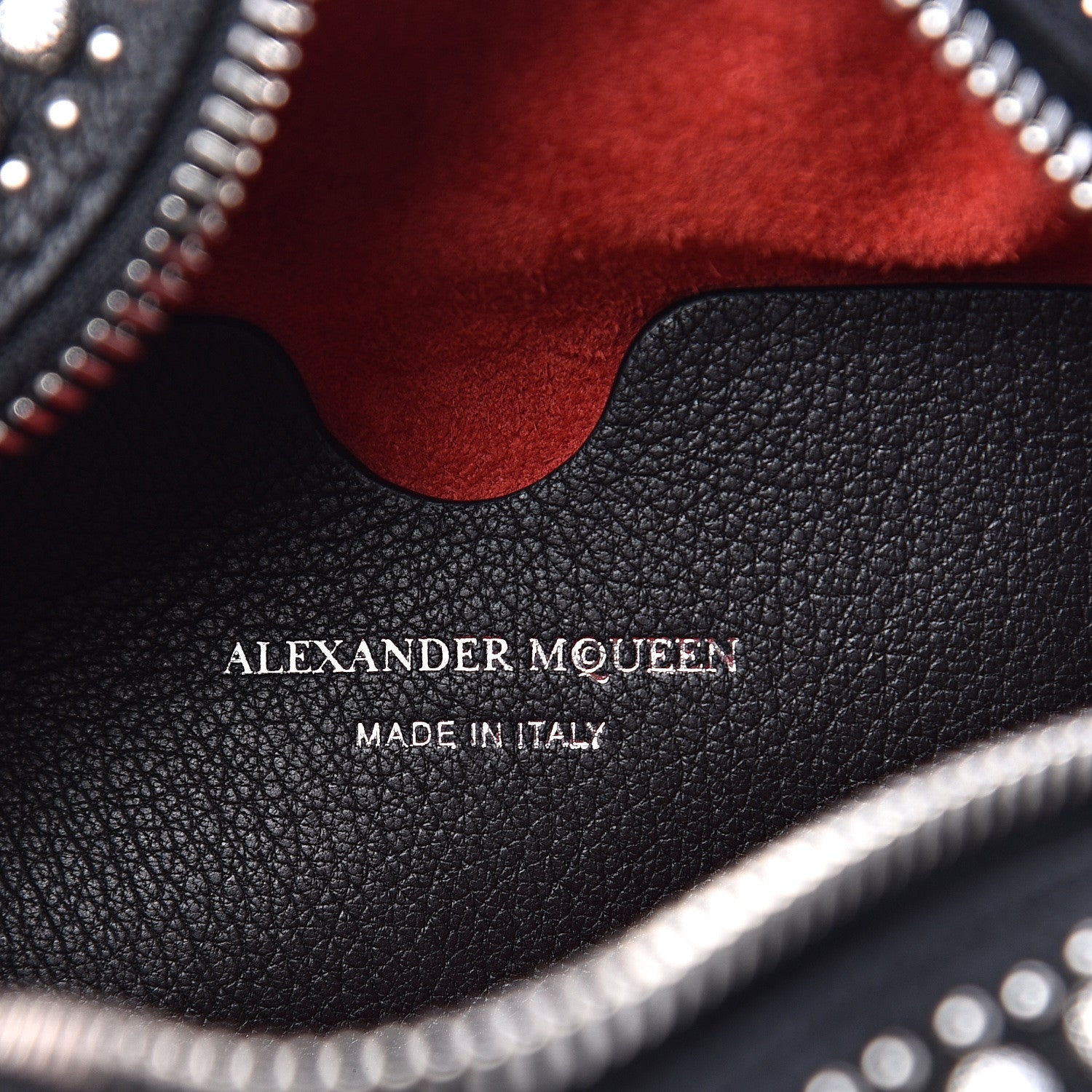 Alexander McQueen Calfskin Studded Embroidered Mini Camera Bag Black 5 of 8