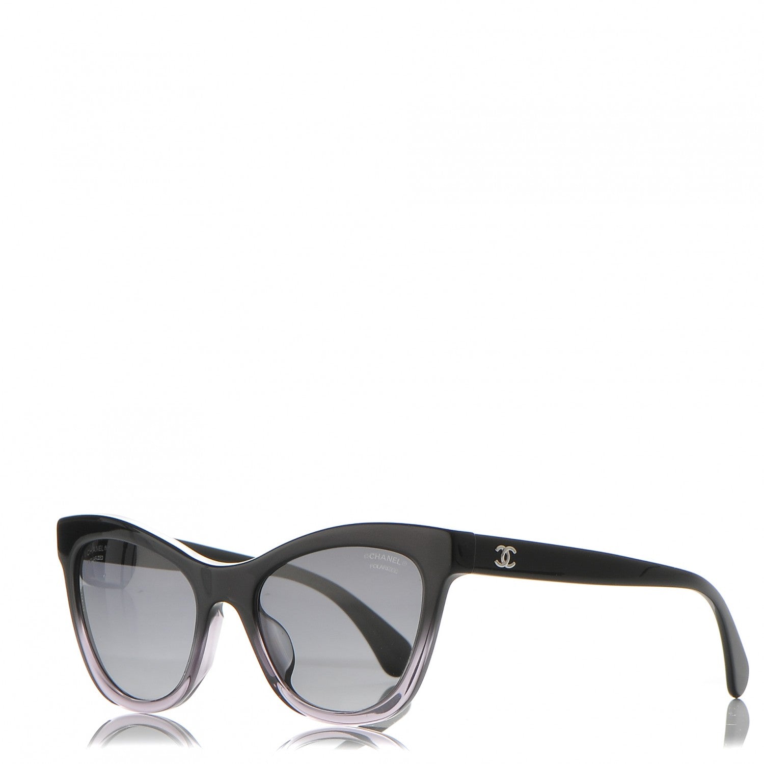 Chanel Polarized Acetate CC Cat Eye Summer Sunglasses 5350 Black 1 of 8