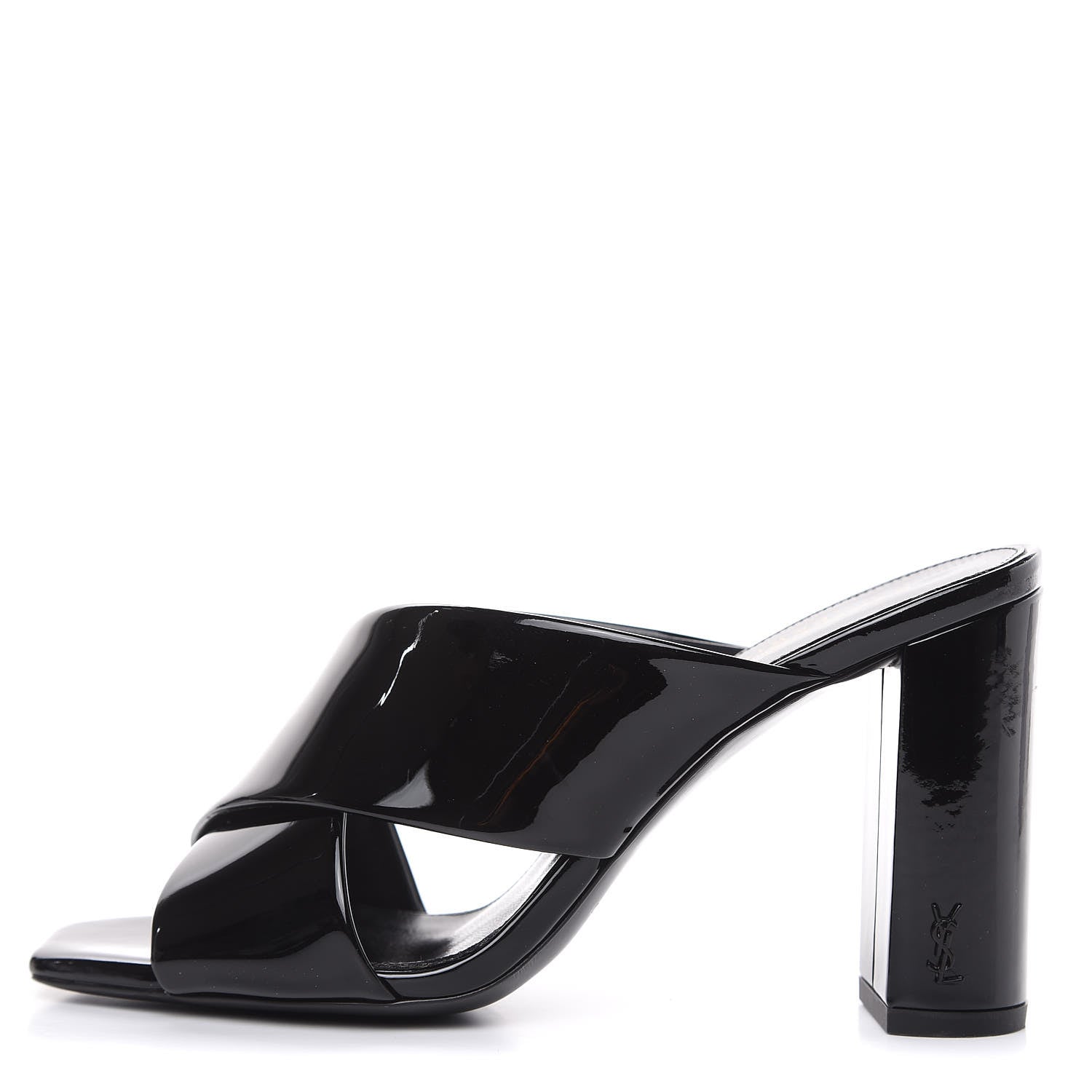 Saint Laurent Patent LouLou 95 Mule Sandals 36 Black 1 of 10