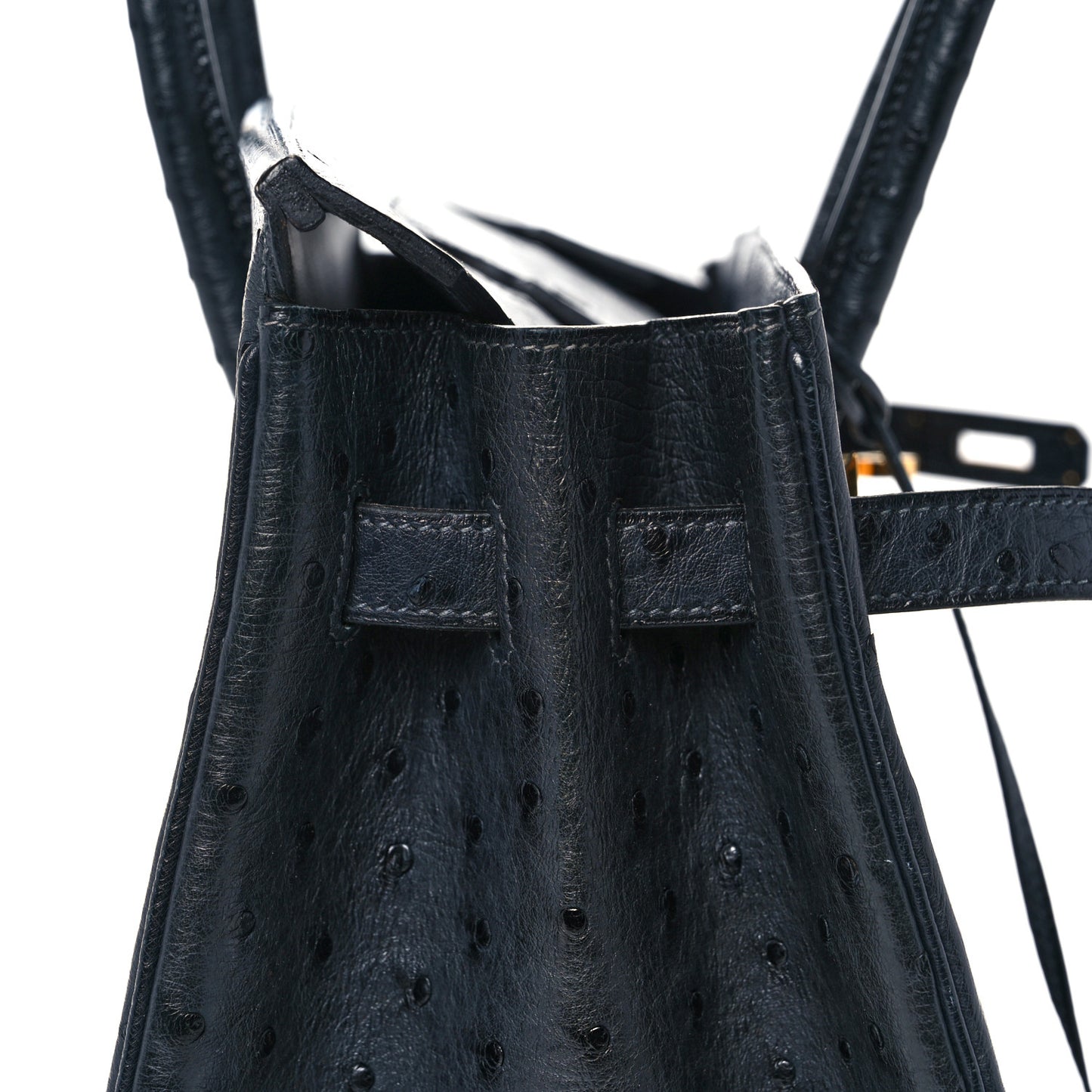 Ostrich Birkin 35 Bleu Indigo