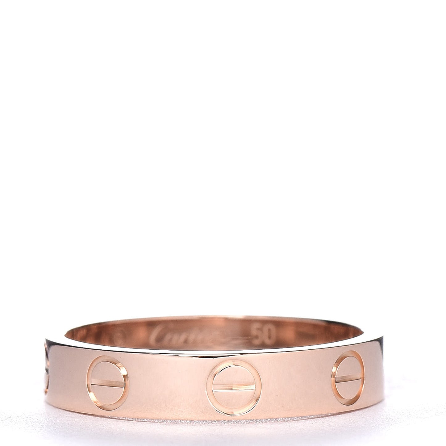 18K Pink Gold 3.5mm LOVE Wedding Band Ring 50 5.25