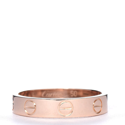 Cartier 18K Pink Gold 3.5mm LOVE Wedding Band Ring 50 5.25 3 of 5
