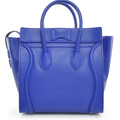Celine Smooth Calfskin Mini Luggage Bag Cobalt Royal Blue 4 of 9