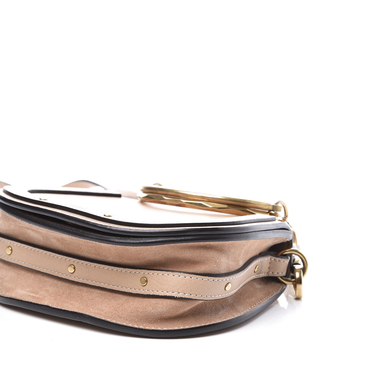 Chloe Calfskin Suede Small Nile Bracelet Bag Biscotti Beige 9 of 10