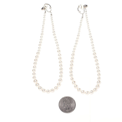 Chanel Pearl CC Drop Clip On Earrings Gold 2 of 7