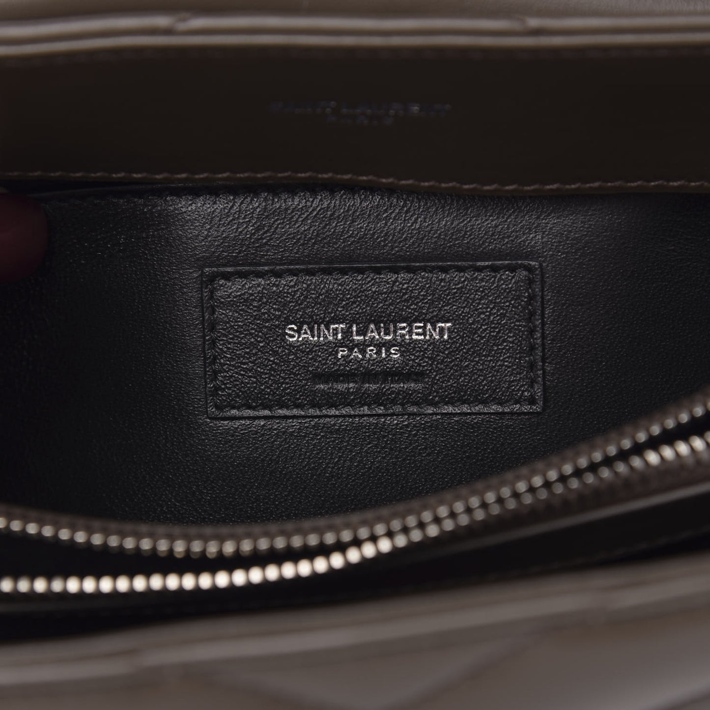 Calfskin Y Quilted Monogram Small Loulou Chain Satchel Faggio