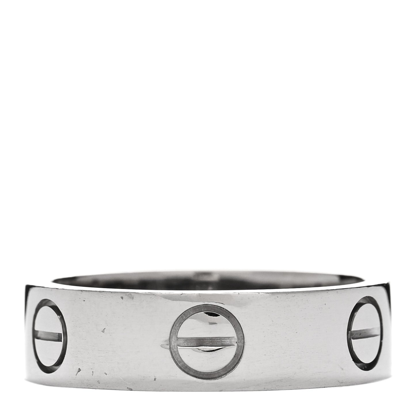 18K White Gold 5.5mm LOVE Ring 54 6.75