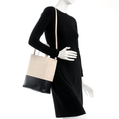 Celine Grained Calfskin Small Vertical Bi-Cabas Cream Black 3 of 7