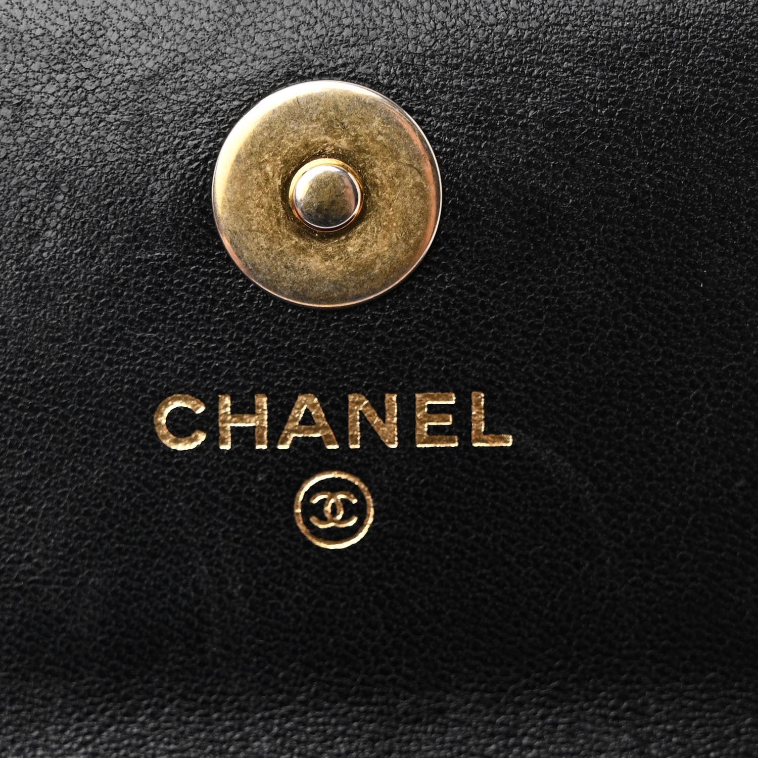 Chanel Goatskin Quilted Chanel 19 Glasses Case With Chain Black 6 of 13