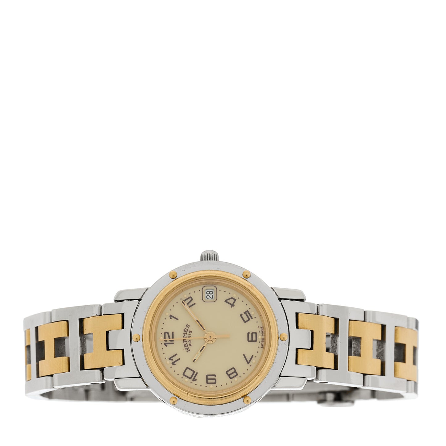 Stainless Steel 24mm Clipper Quartz Watch Gold