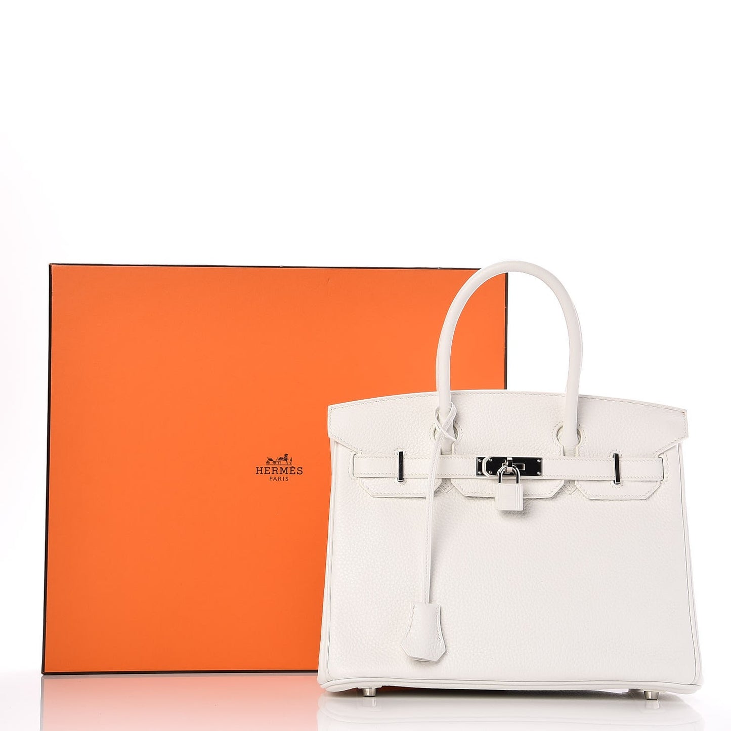 Taurillon Clemence Birkin 30 White