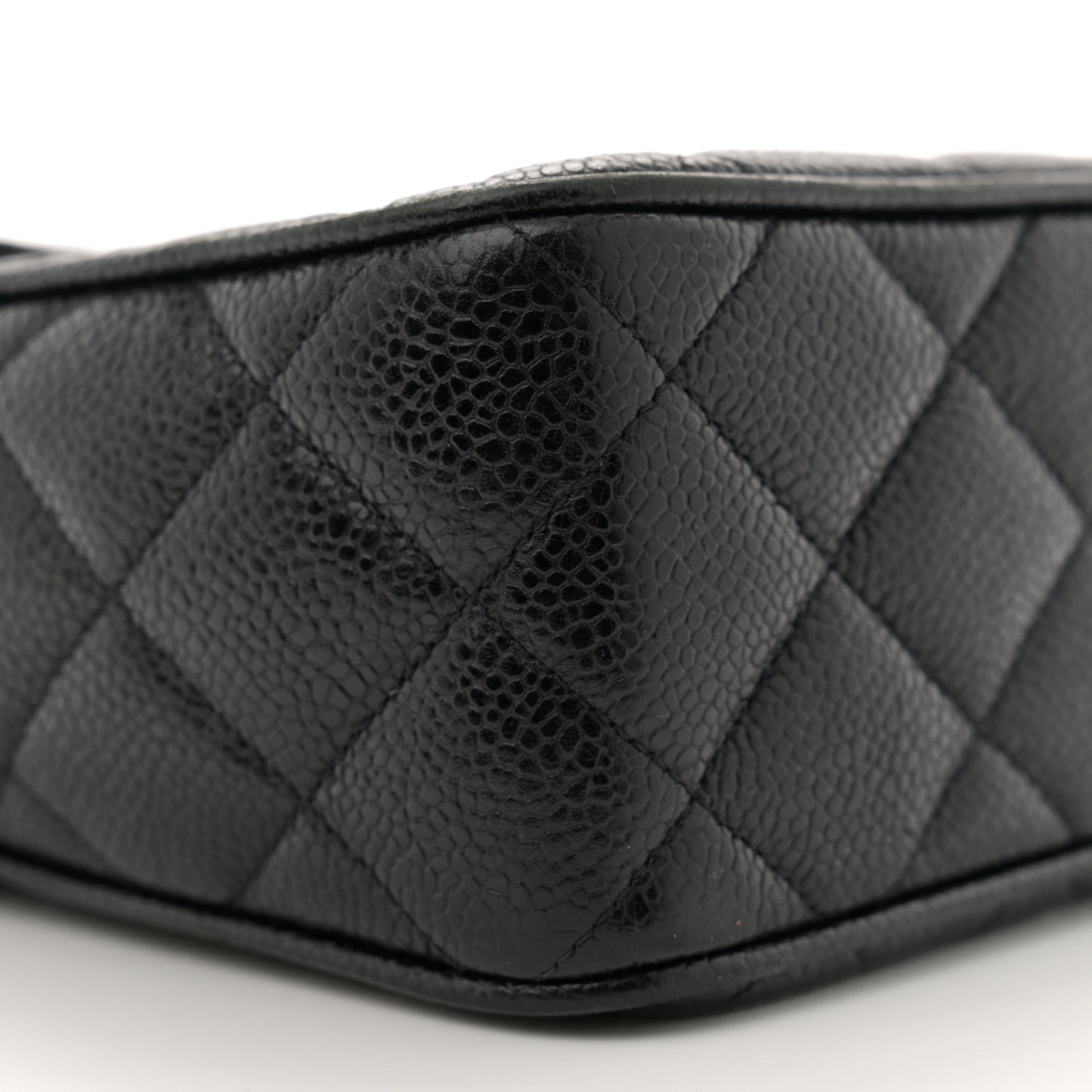 Caviar Quilted Camera Case Black