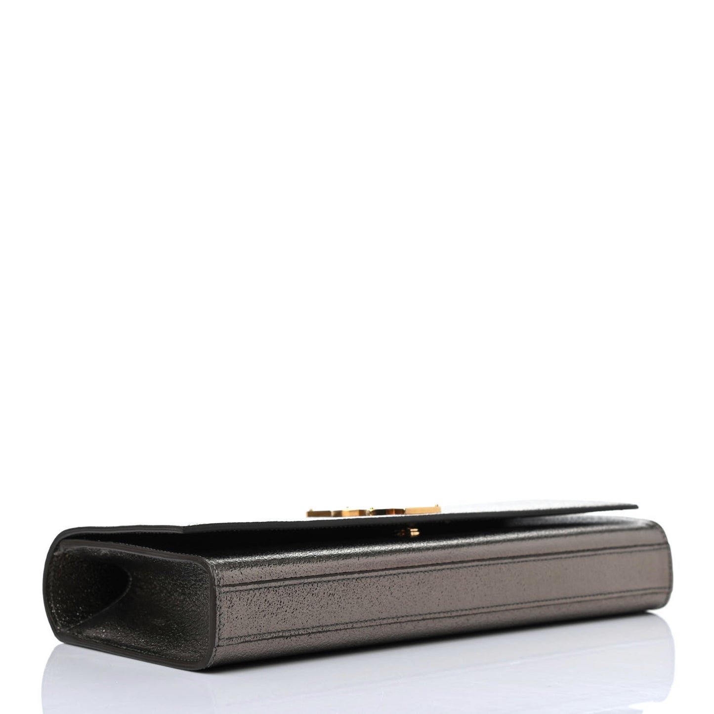 Metallic Textured Calfskin Classic Monogram Cassandre Clutch Gold