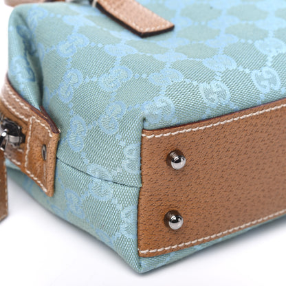 Gucci Monogram Mini Boston Handbag Blue 7 of 9