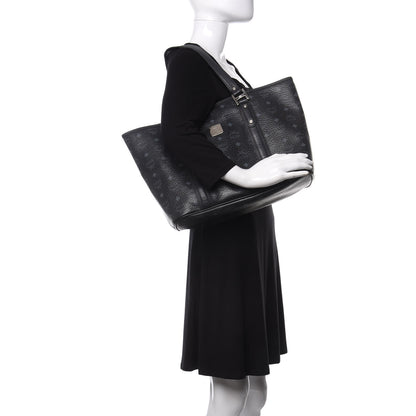 MCM Visetos Shopping Tote Black 2 of 10