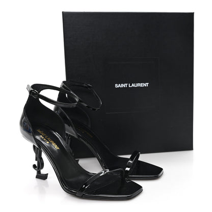 Saint Laurent Patent Calfskin Opyum 85 Sandals 36.5 Black 10 of 10
