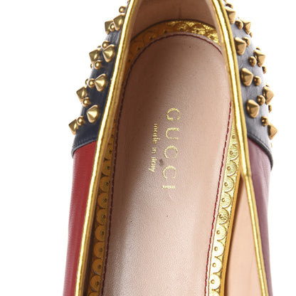 Gucci Calfskin Studded Lexi Ballerina Flats 38 Red 7 of 13