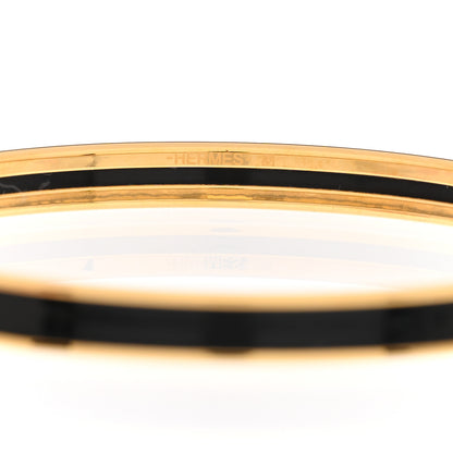 Hermes Enamel Uni Bangle Black 4 of 5