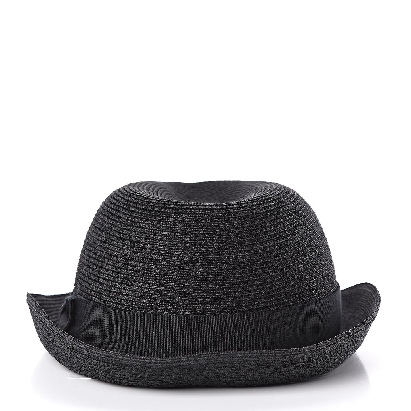 Straw CC Fedora Hat M Black
