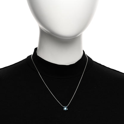 David Yurman Sterling Silver Diamond Blue Topaz 9mm Petite Chatelaine Pendant Necklace 2 of 4