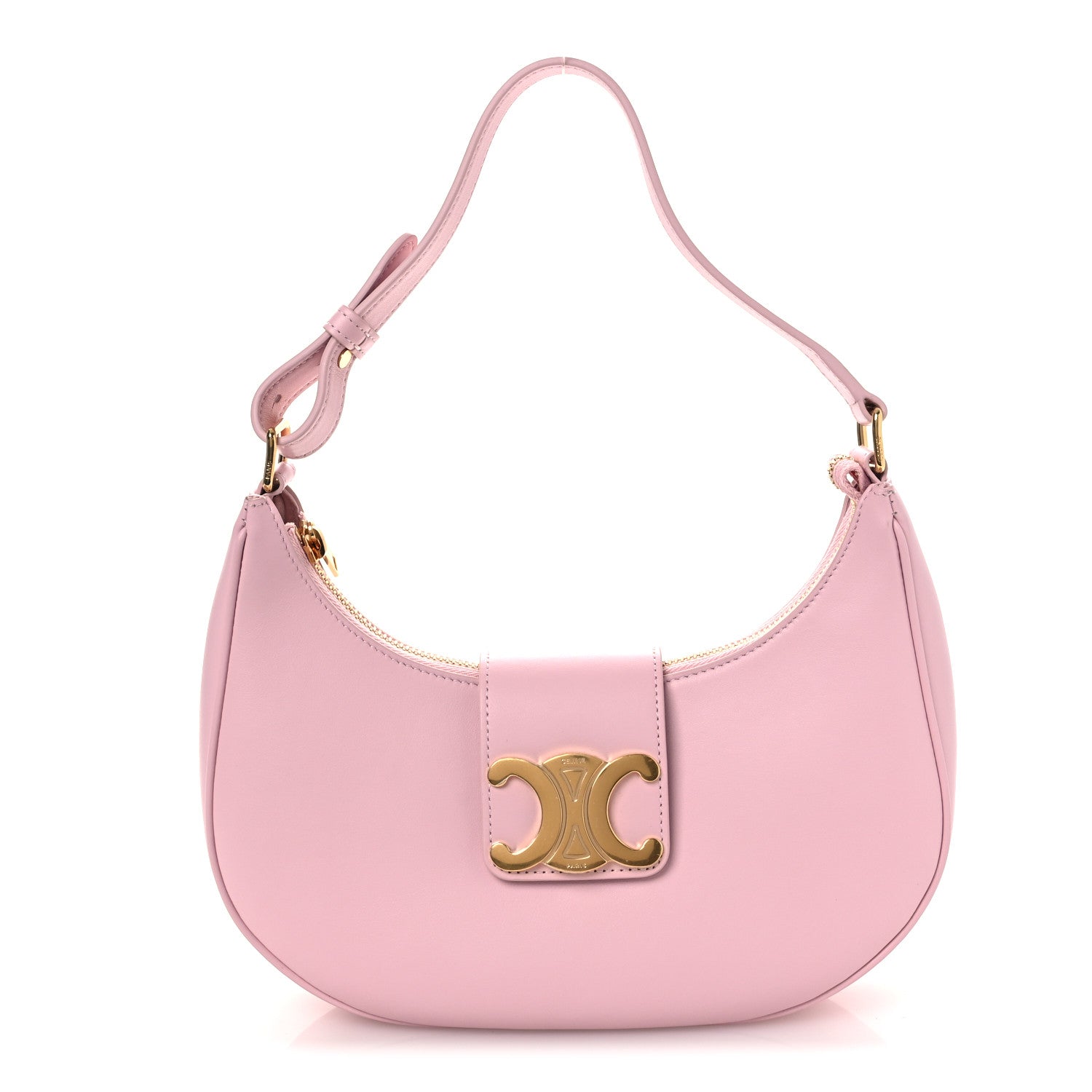 Celine Smooth Calfskin Medium Strap Ava Triomphe Shoulder Pastel Pink 1 of 12