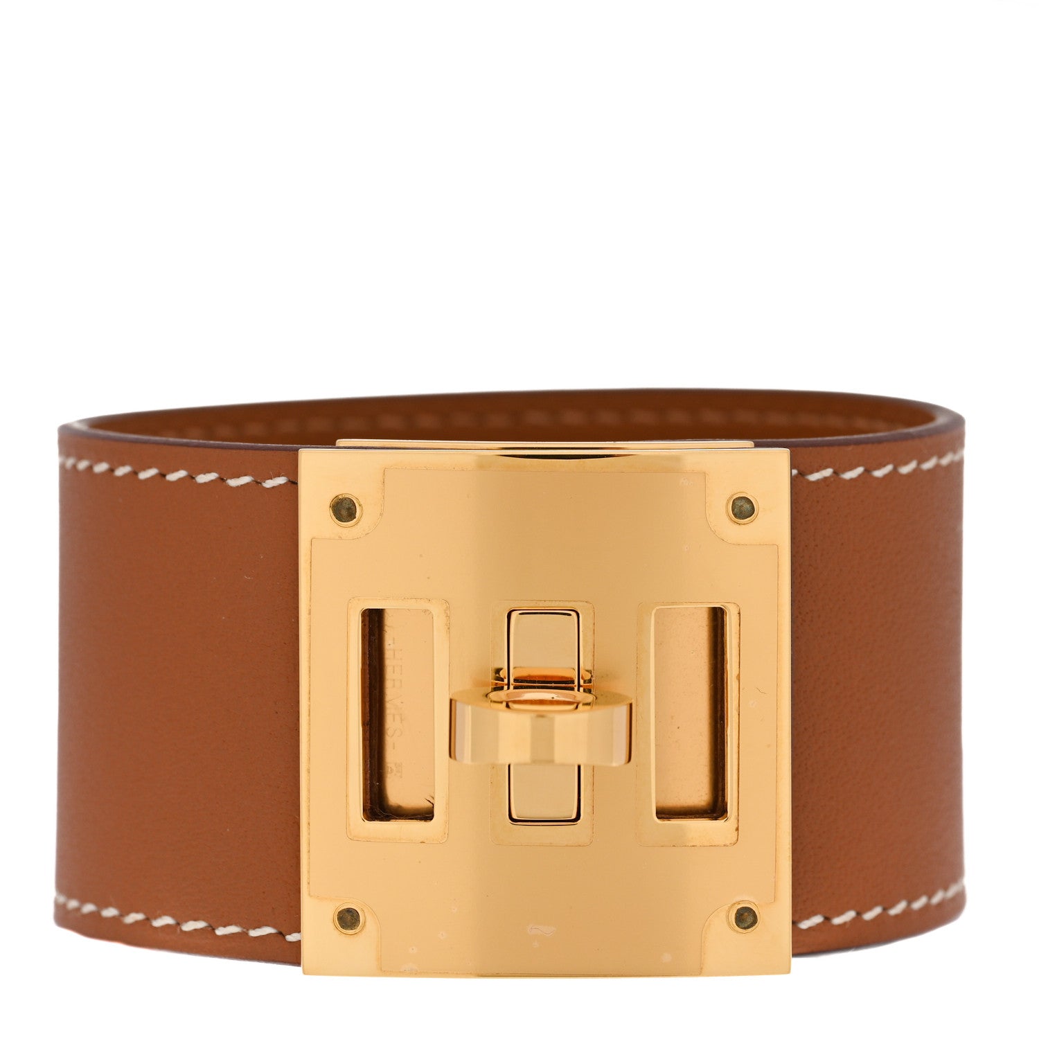 Hermes Swift Kelly Dog Bracelet T3 Gold 1 of 6