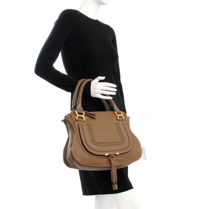 Chloe Calfskin Medium Marcie Satchel Barbour Khaki 3 of 10