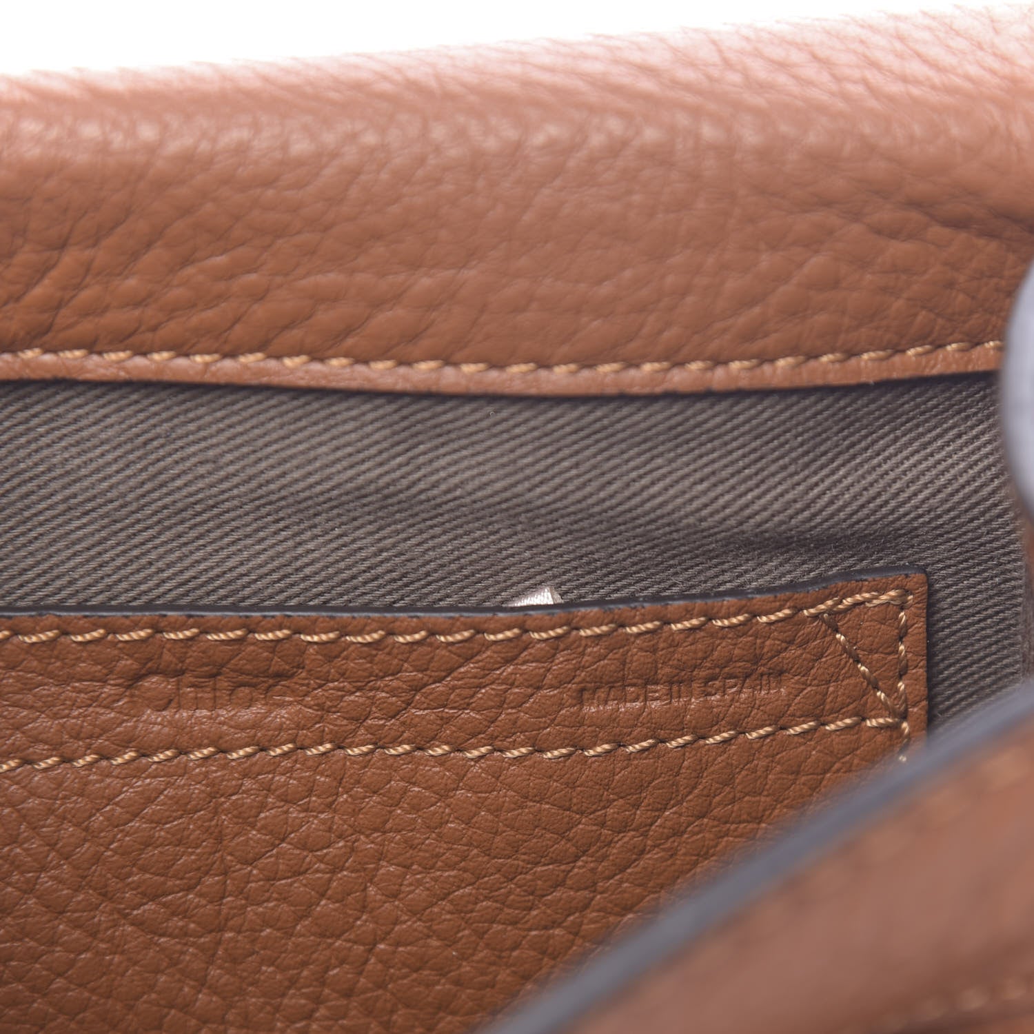 Chloe Calfskin Mini Marcie Round Crossbody Bag Tan 7 of 10