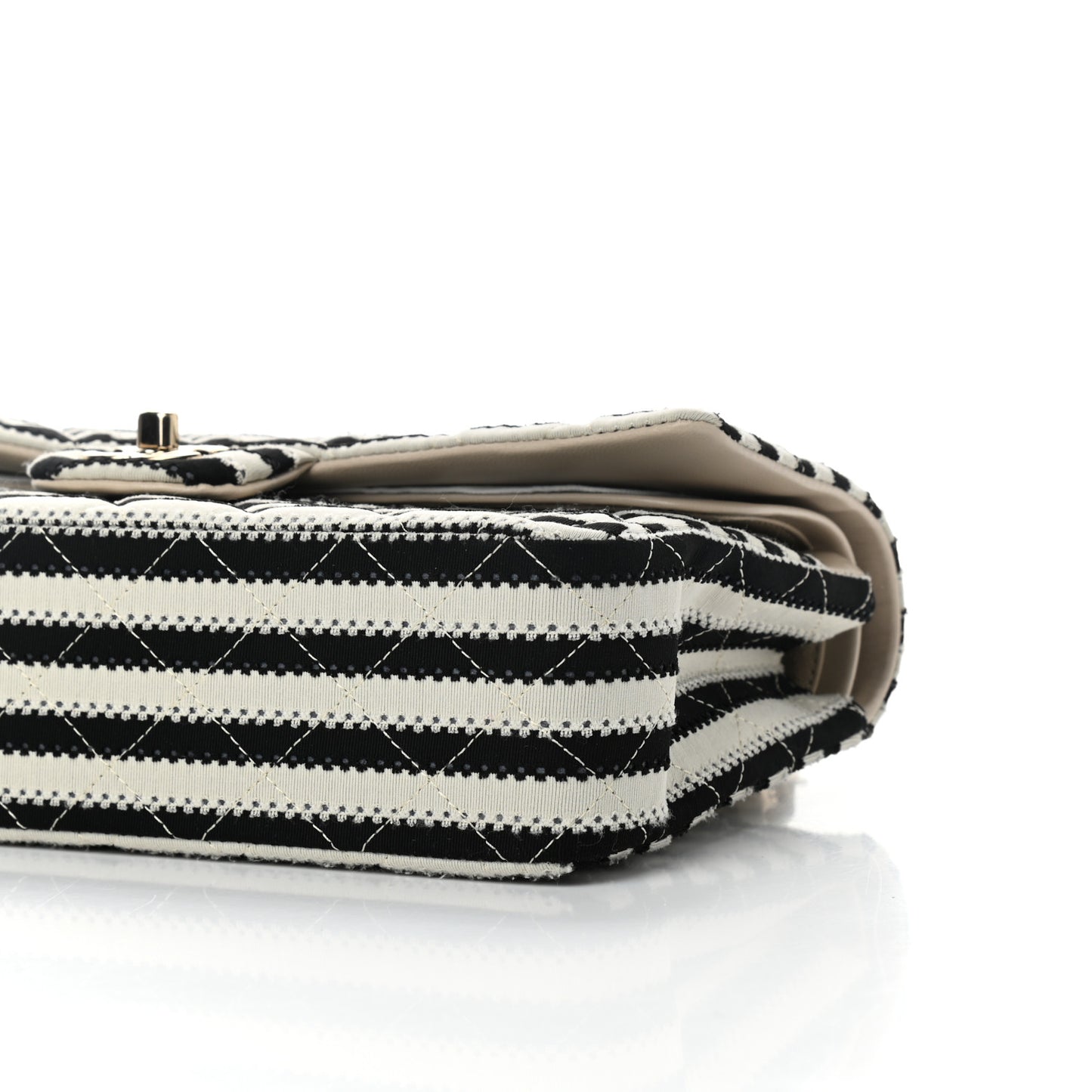 Jersey Quilted Medium Coco Sailor Flap Black White