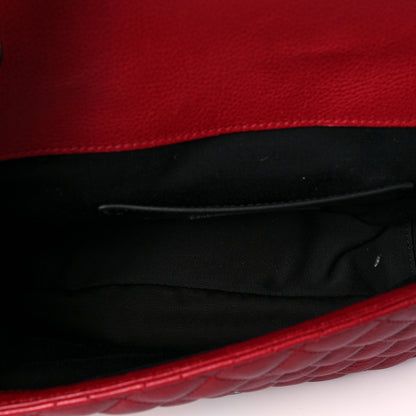 Saint Laurent Sheepskin Tri-Quilt Monogram Medium Soft Envelope Bag Red 4 of 6