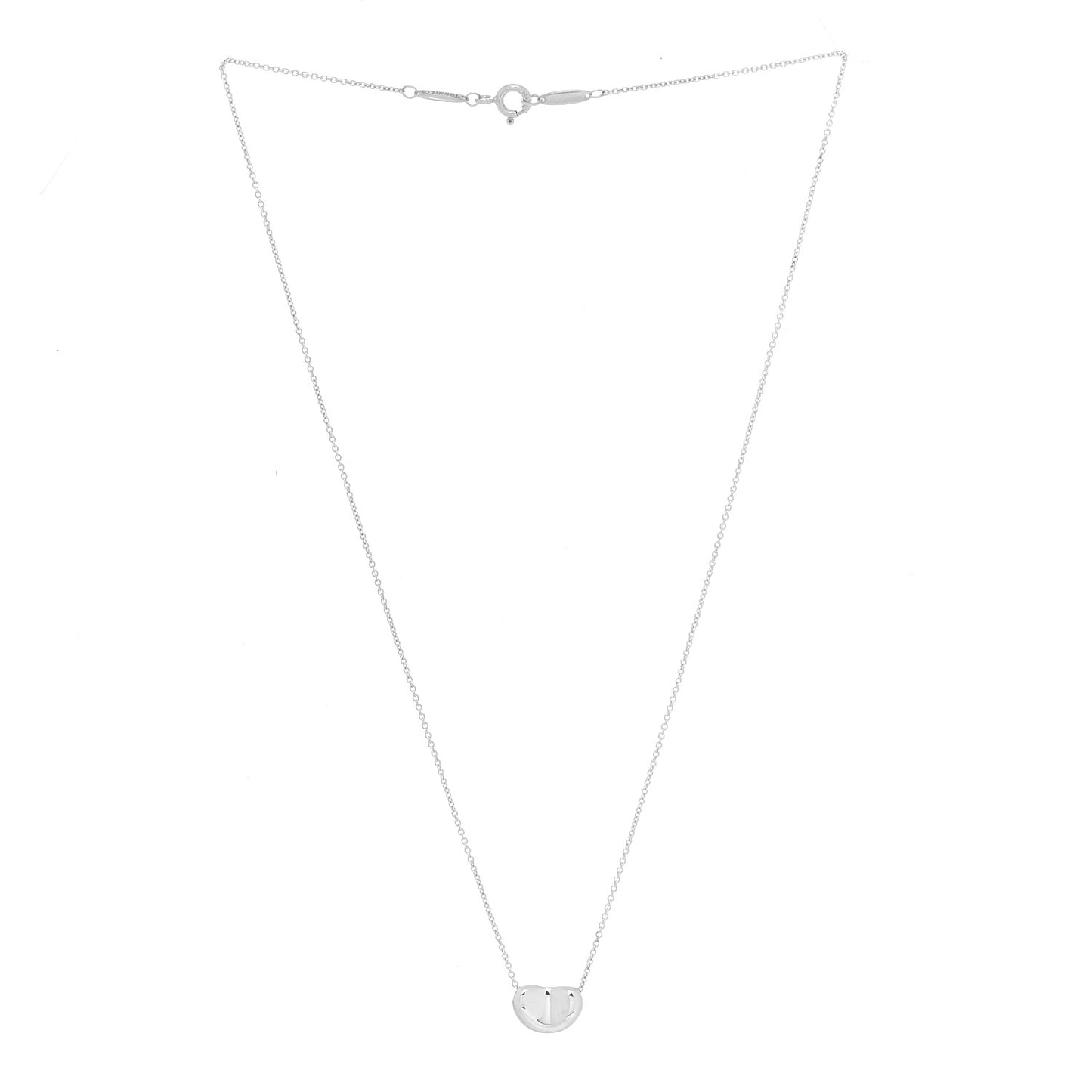Sterling Silver 11mm Elsa Peretti Bean Pendant Necklace