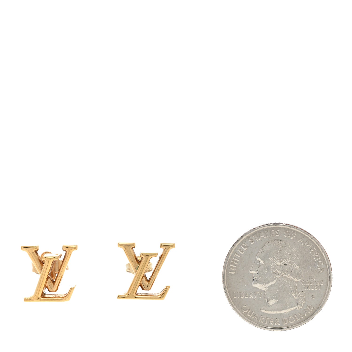 Louis Vuitton Metal LV Iconic Earrings Gold 2 of 8