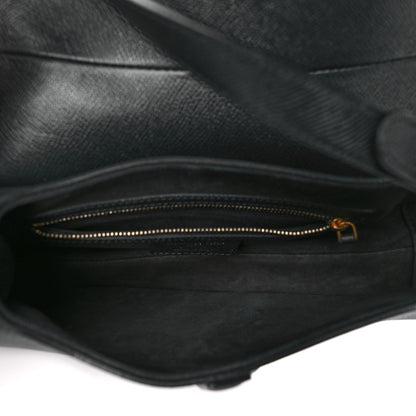 Christian Dior Grained Calfskin Saddle Bag Black 5 of 10