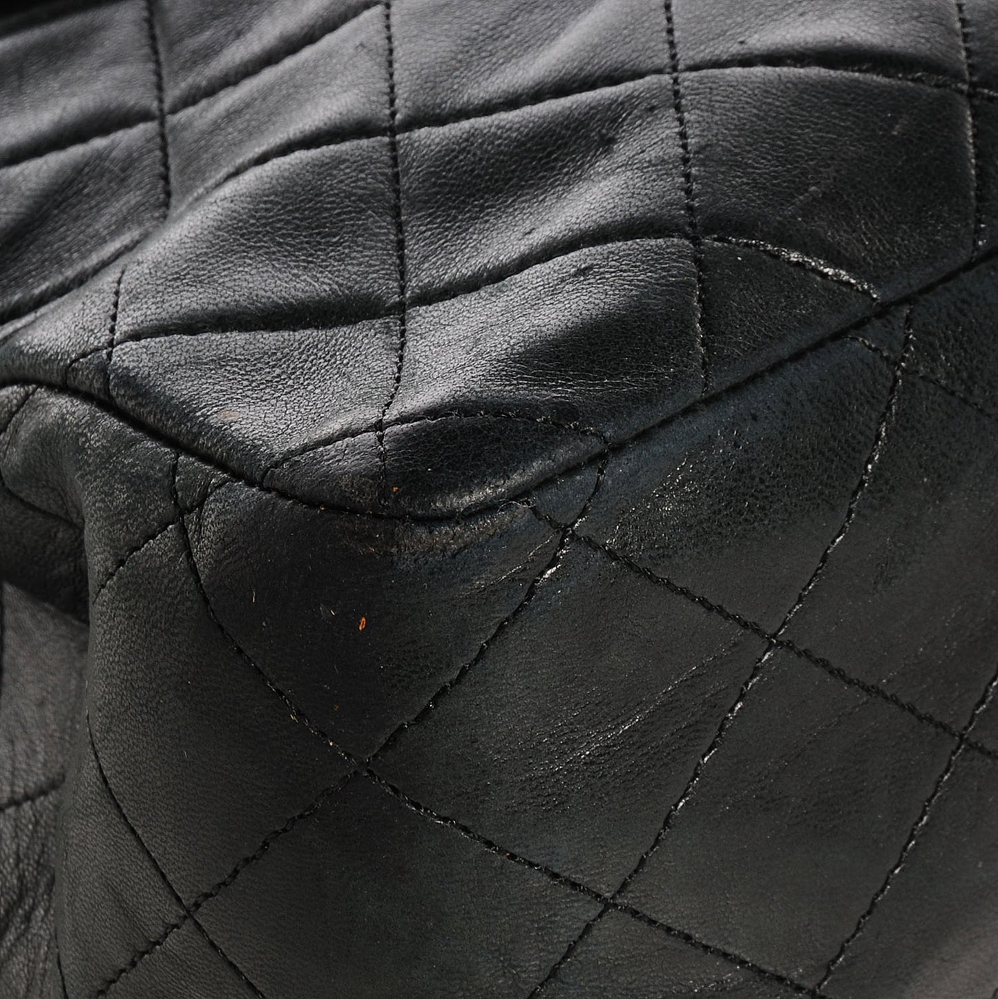 Quilted Lambskin CC Flap Shoulder Bag Black