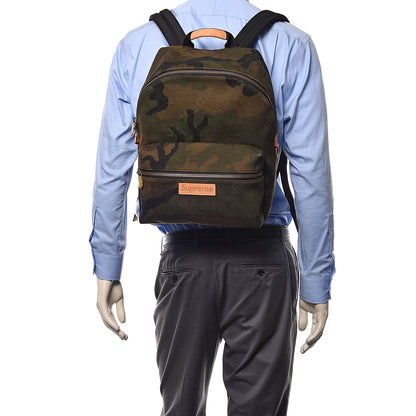 Louis Vuitton X SUPREME Canvas Camouflage Apollo Backpack 2 of 14
