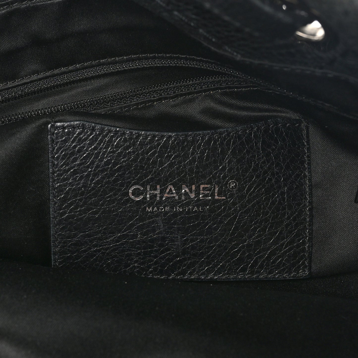 Glazed Calfskin Large On The Road Tote Black