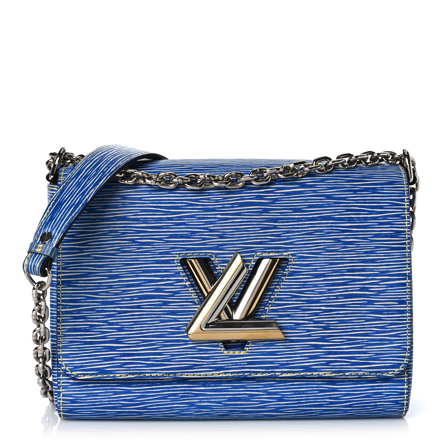 Epi Twist Shoulder Bag MM Denim Light