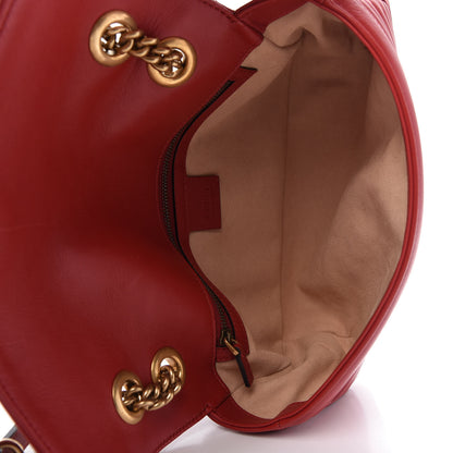 Gucci Calfskin Matelasse Small GG Marmont Shoulder Bag Hibiscus Red 5 of 10