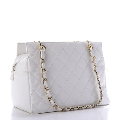 Chanel Caviar Quilted Petit Timeless Tote PTT White 3 of 11