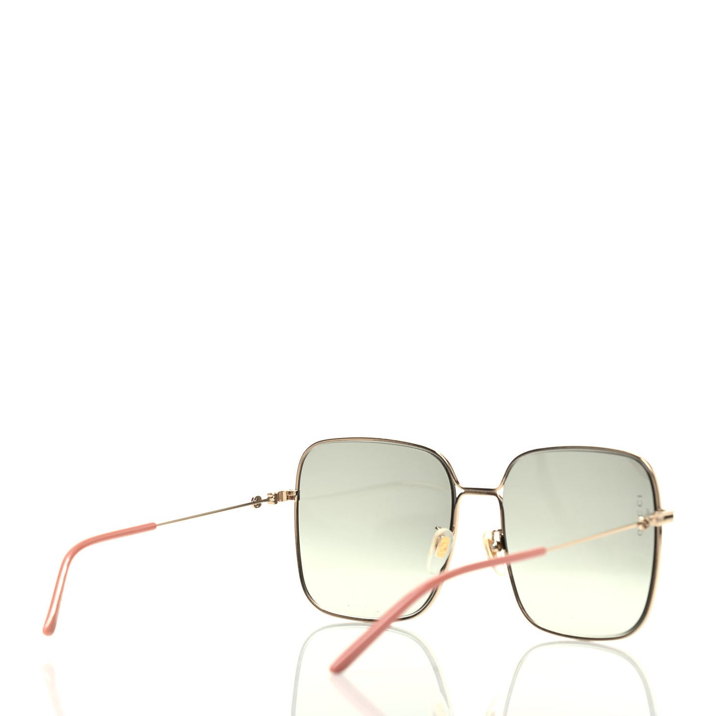 Metal Square Frame Sunglasses GG0443S Gold Grey