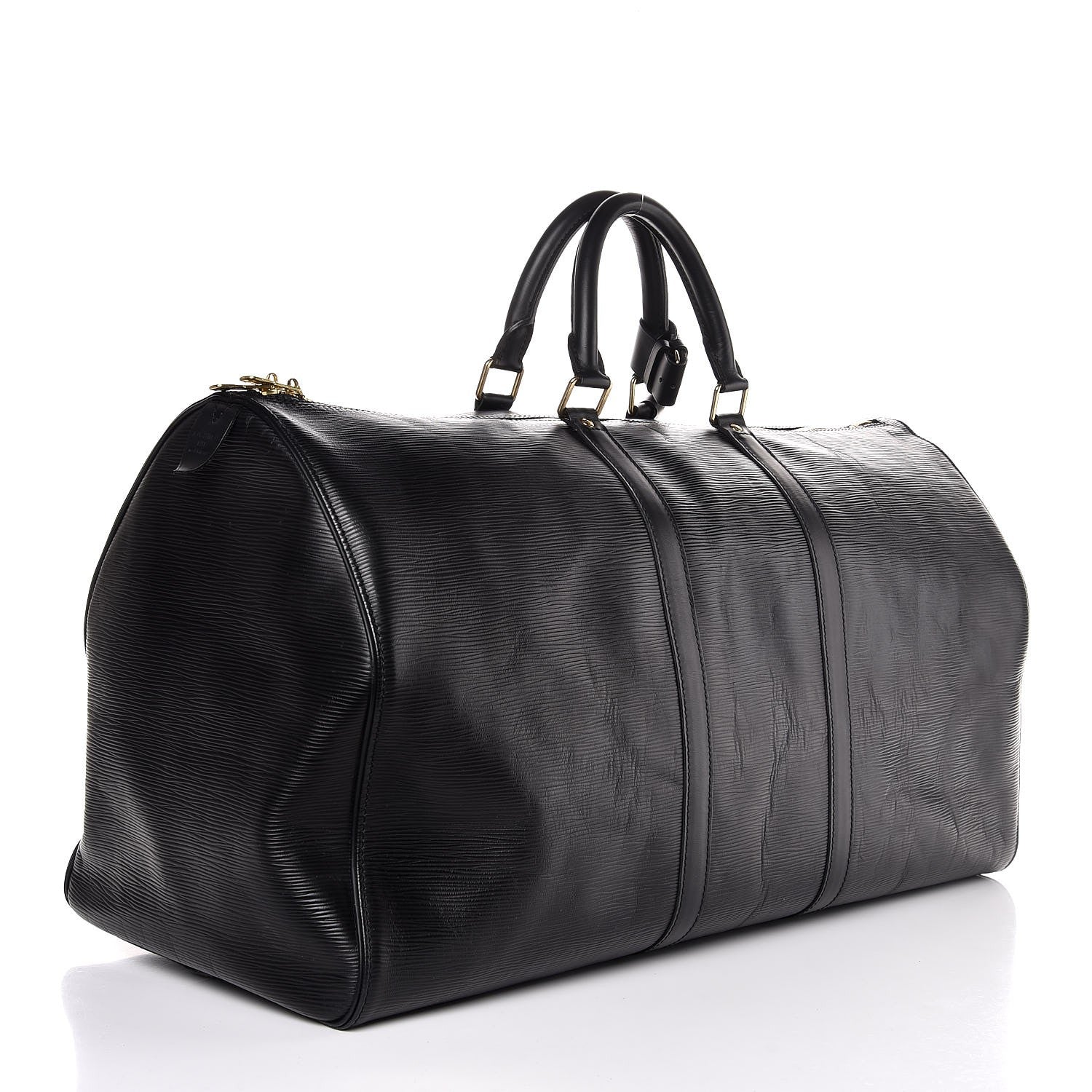 Louis Vuitton Epi Keepall 55 Black 3 of 7