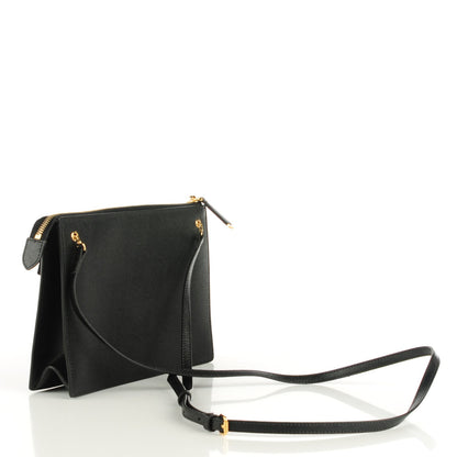 Fendi Vitello Elite Studded Monster Crossbody Bag Black 3 of 9