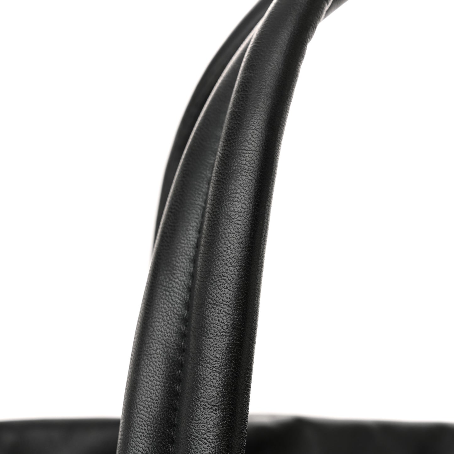 Lambskin Wide Puffer Tote Black