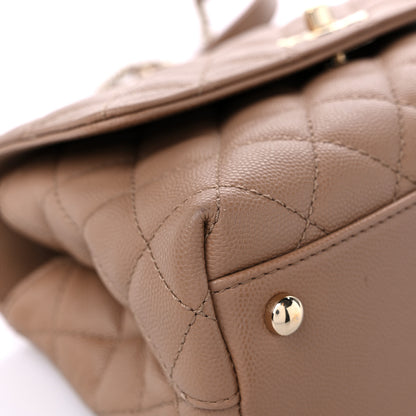 Chanel Caviar Quilted Mini Coco Handle Flap Brown 8 of 12